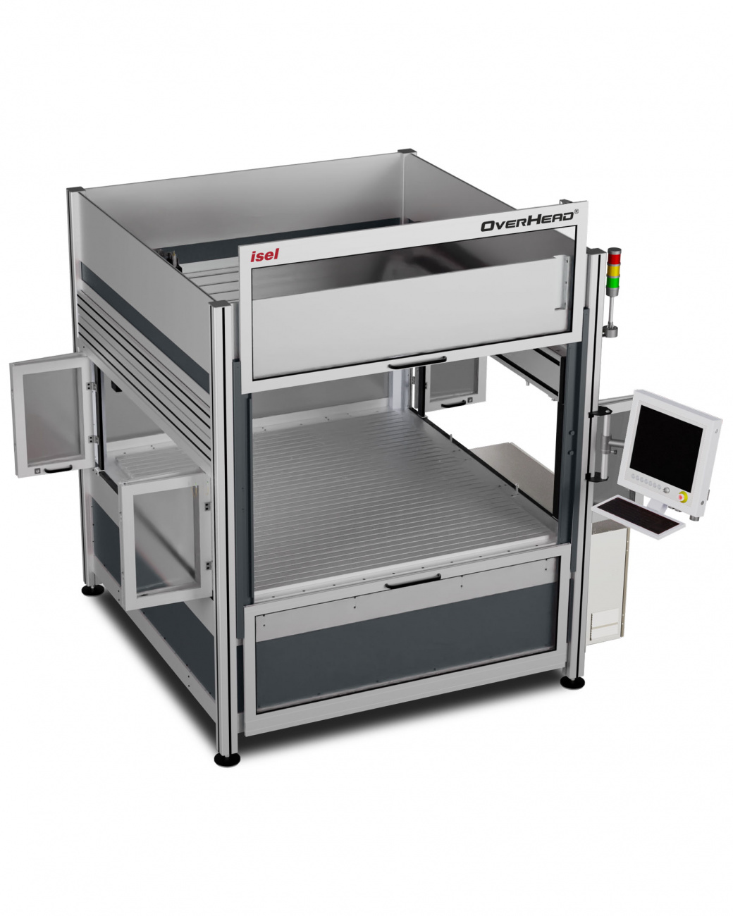 Overhead Cartesian Gantry Robot M50 with doors open Overhead Cartesian Gantry Robot M50 with doors open