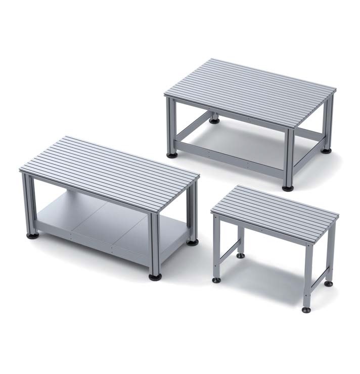 Workbenches with Aluminum T Slot table tops