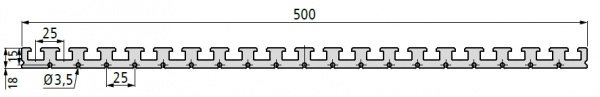 Aluminum extrusion table plate 18x375mm