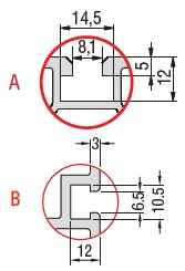 RE40 T Slot Dimensions