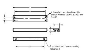 Medium Duty Ball Slides Dimension Drawing