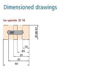Series KM 16 mm Diameter Ball Nut Drawing