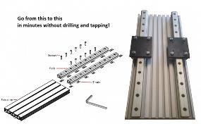 Mount Rails to table plates WITHOUT DRILLING AND TAPPING!