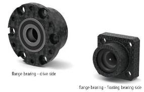 Flange bearings for ball screw support