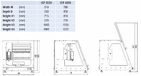 ICP CNC Gantry Dimensioned Drawing