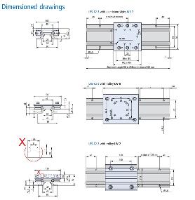 LFS 12-3 Wide Rail Dimension Drawing