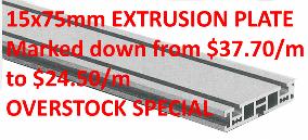 RE 15 Aluminum Extrusion Table Plate 15x75