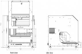 ICV CNC Gantry Dimensioned Drawing