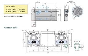 LES 5 Ball Screw Actuator Dimensioned Drawing