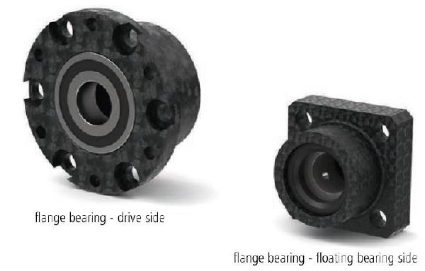 Flange bearings for ball screw support