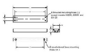 Medium Duty Ball Slides Dimension Drawing