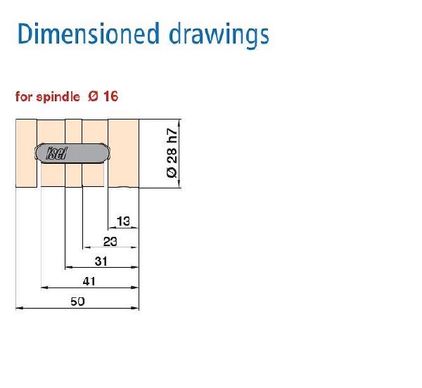 Series KM 16 mm Diameter Ball Nut Drawing