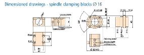Series KM Ball Nut Mounting Blocks Dimension Drawing