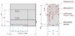 MD1 Mini Rotary Stage Dimensioned Drawing