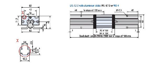 WS 4/70 Aluminum Slides