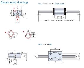 Linear Guide Rail LFS 12-11 Dimensions